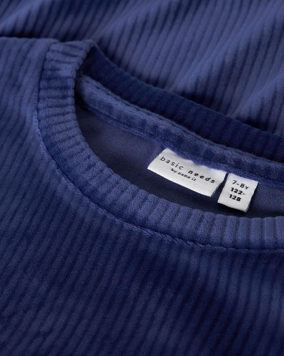 NAME IT NKFVELOA LS VELVET SHORT TOP - 13235119