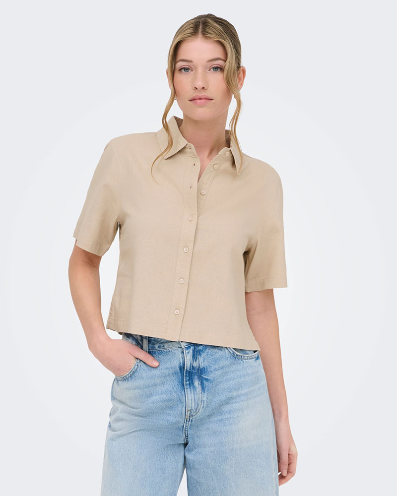 ONLY ONLGOA S/S LINEN BL SHIRT CC PNT - 15363701