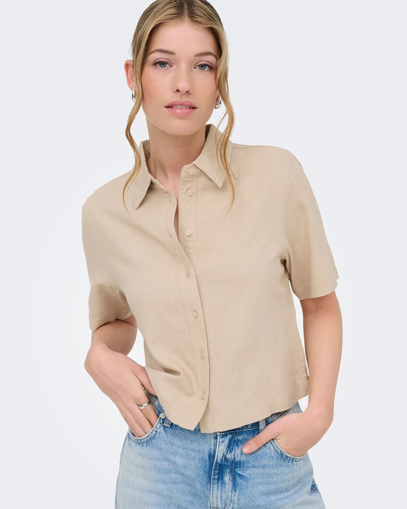 ONLY ONLGOA S/S LINEN BL SHIRT CC PNT - 15363701