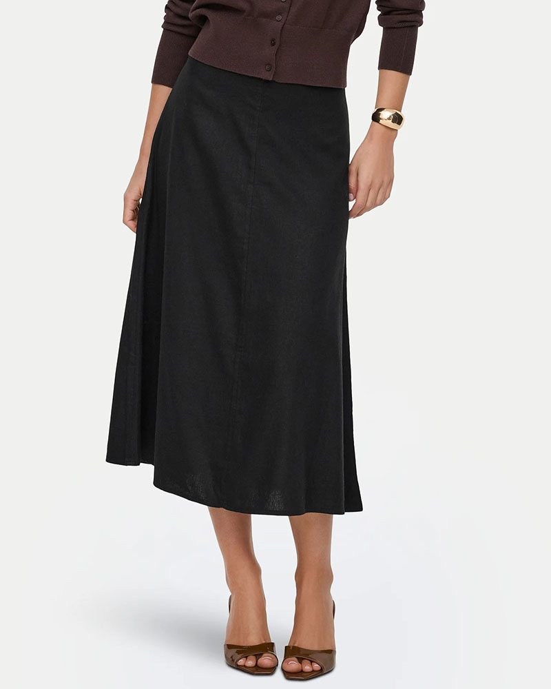 ONLY ONLGOA HW LINEN BL LONG SKIRT CC PNT - 15363690