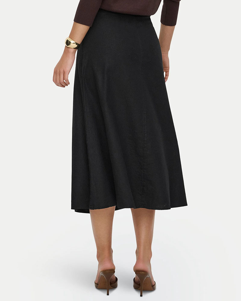ONLY ONLGOA HW LINEN BL LONG SKIRT CC PNT - 15363690