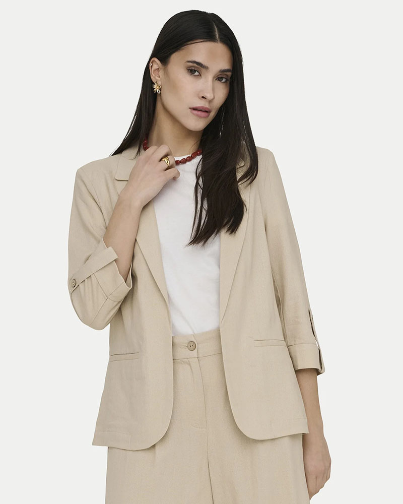 ONLY ONLGOA 3/4 UNLINE LINEN BL BLAZER CC TLR - 15363727