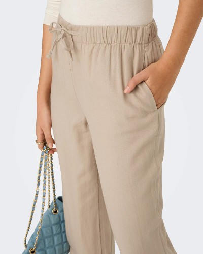 ONLY ONLGOA MW LINEN BL PULL-UP PANT CC PNT - 15363676