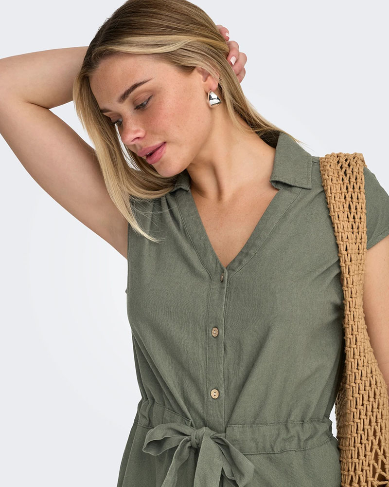 ONLY ONLGOA SL LINEN BL PLAYSUIT CC PNT - 15363708