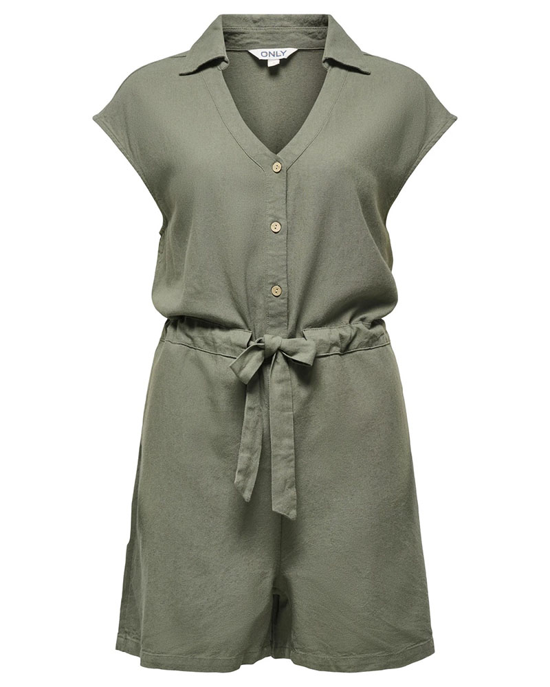 ONLY ONLGOA SL LINEN BL PLAYSUIT CC PNT - 15363708