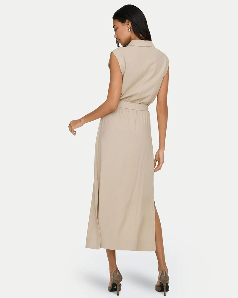 ONLY ONLGOA SL LINEN BL SHIRT DRESS CC PNT - 15363697
