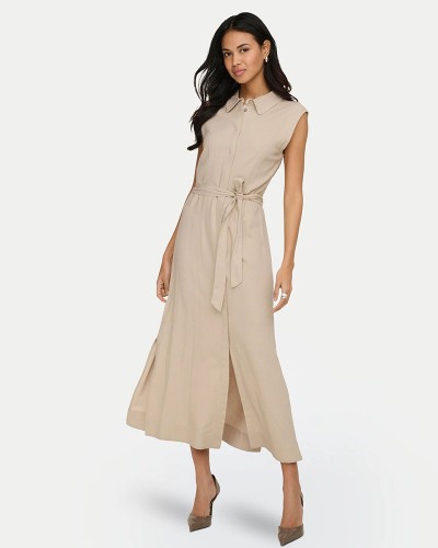 ONLY ONLGOA SL LINEN BL SHIRT DRESS CC PNT - 15363697