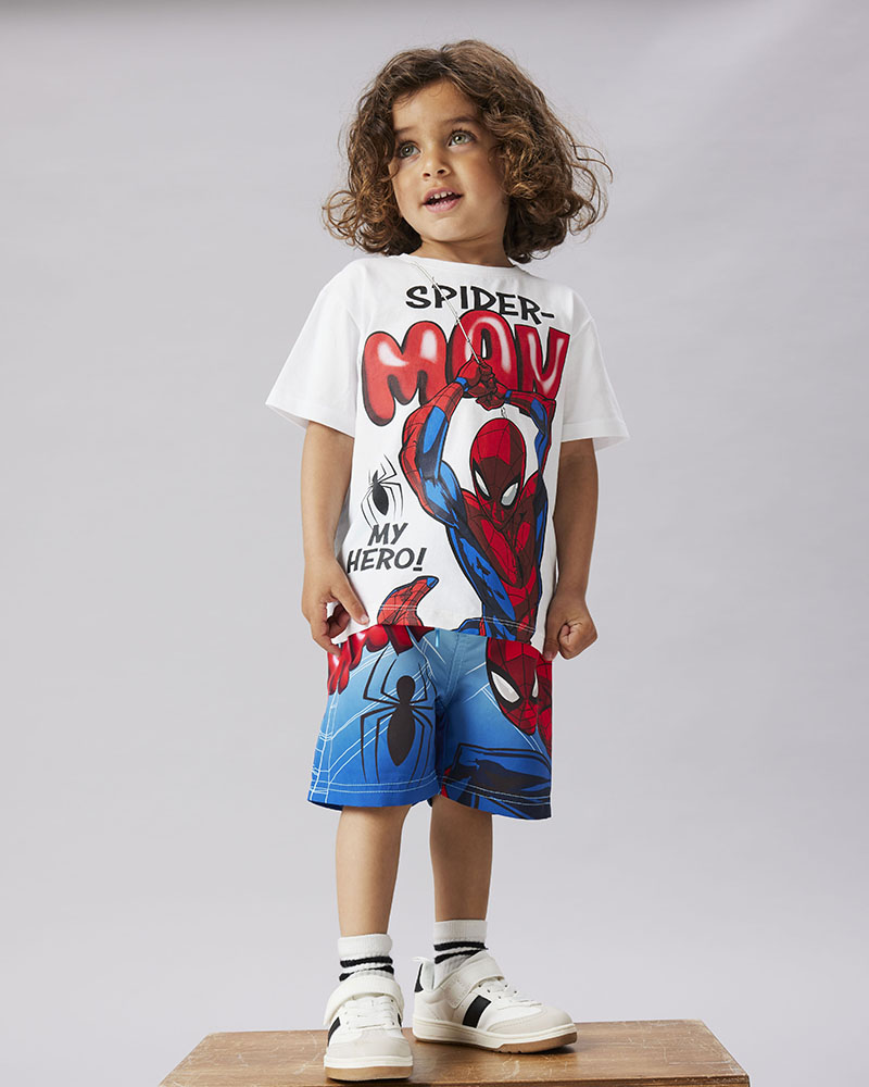 NAME IT NMMMALTE SPIDER LONG SWIMSHORTS MAR - 13253236