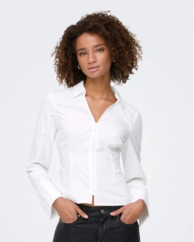 ONLY ONLBEYA LS FITTED HOOK SHIRT WVN - 15360691