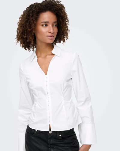 ONLY ONLBEYA LS FITTED HOOK SHIRT WVN - 15360691