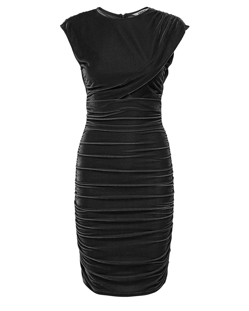 ONLY ONLFERMO MIDI VELVET DRESS WVN - 15360499