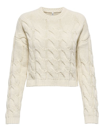 ONLY ONLELLY LIFE LS CABEL O-NECK CC KNT - 15360759