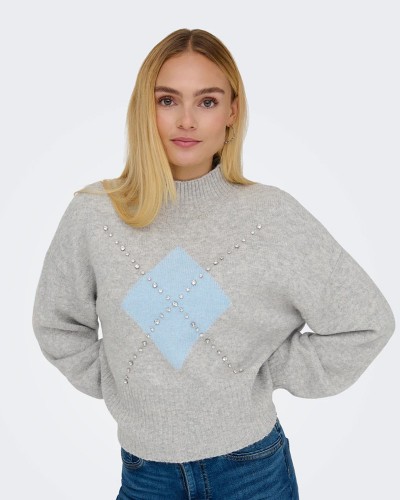 ONLY ONLWAKEFIELD LIFE LS BLING HIGHNECK KNT - 15361129