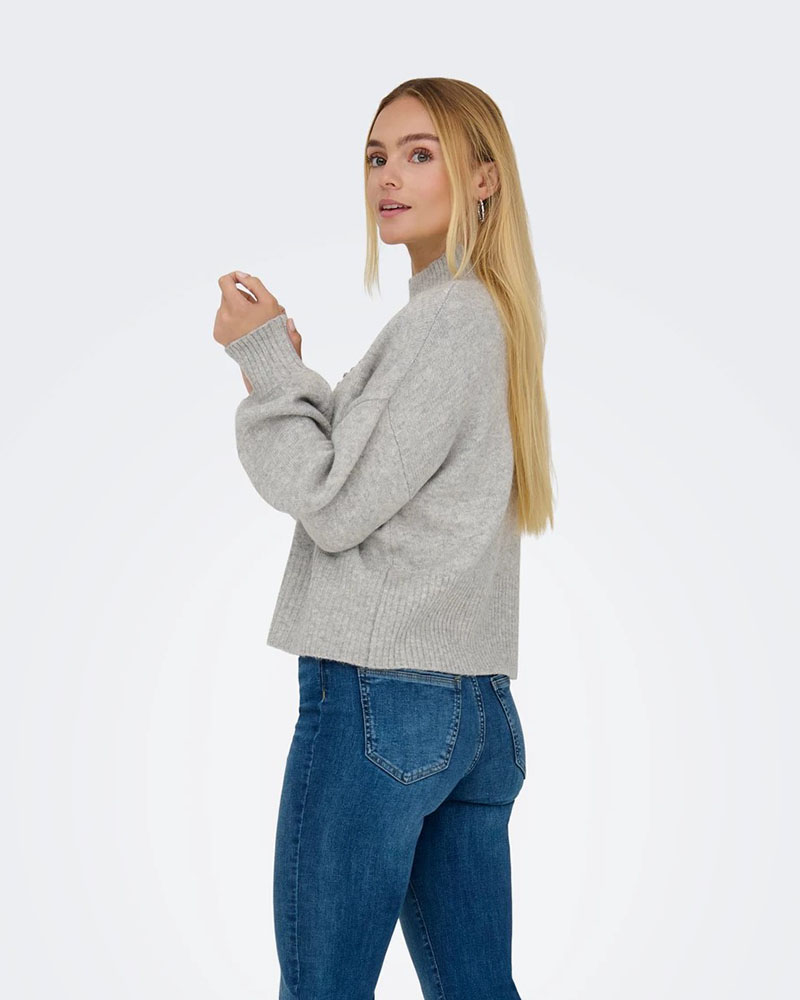 ONLY ONLWAKEFIELD LIFE LS BLING HIGHNECK KNT - 15361129