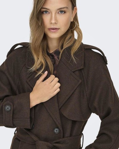 ONLY ONLDEAR-TRILLION LONG BELT COAT PNT - 15344734