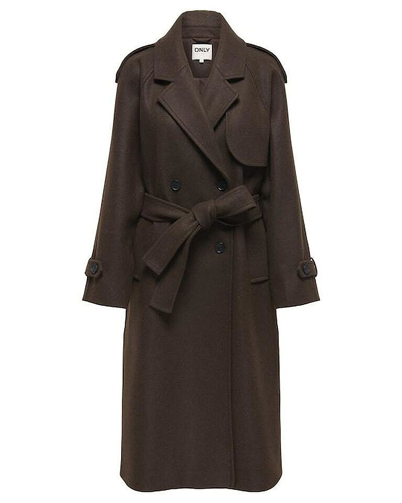 ONLY ONLDEAR-TRILLION LONG BELT COAT PNT - 15344734