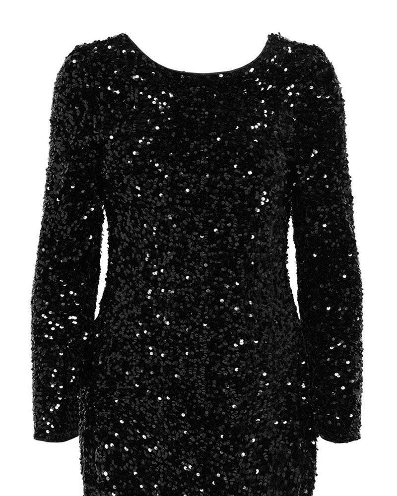 ONLY ONLCONFIDENCE L/S DEEP SEQUINS DRESSJRS. - 15360167