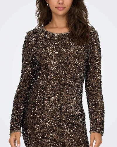 ONLY ONLCONFIDENCE L/S DEEP SEQUINS DRESSJRS. - 15360167