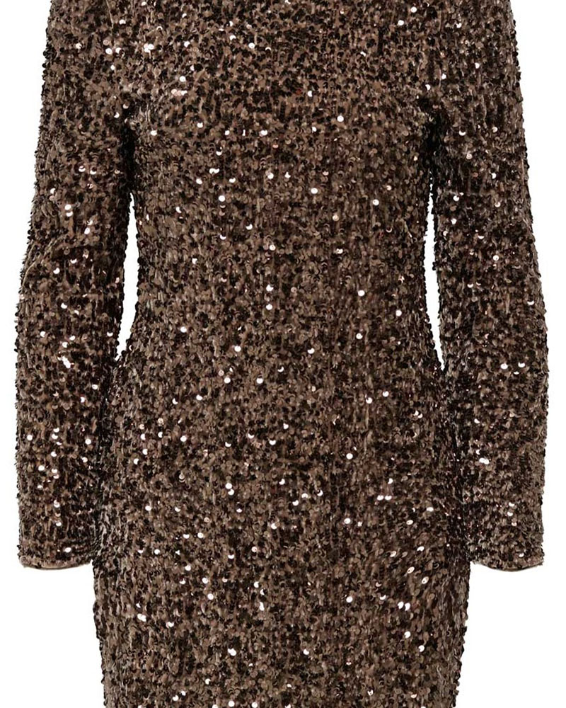 ONLY ONLCONFIDENCE L/S DEEP SEQUINS DRESSJRS. - 15360167
