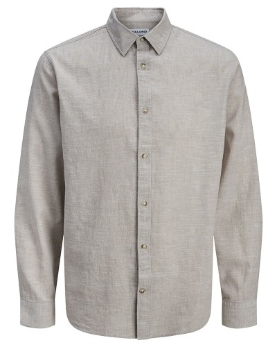 JACK & JONES JJESUMMER LINEN BLEND SHIRT L/S SN - 12289174