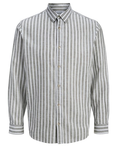 JACK & JONES JJESUMMER LINEN BLEND SHIRT L/S SN - 12289174