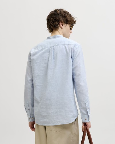 JACK & JONES JJESUMMER LINEN BLEND BAND SHIRT L/S SN - 12289184