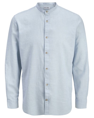 JACK & JONES JJESUMMER LINEN BLEND BAND SHIRT L/S SN - 12289184