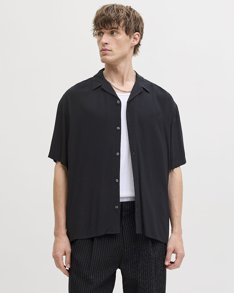 JACK & JONES JJEJEFF RESORT SOLID SHIRT SS SN - 12288852