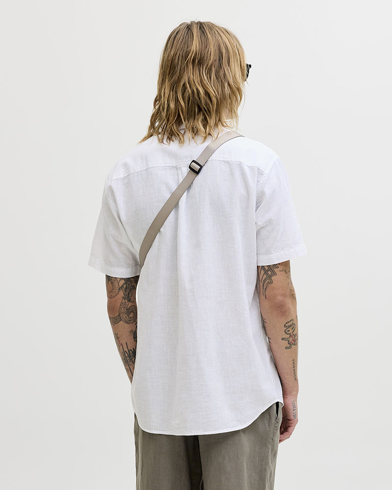 JACK & JONES JJESUMMER LINEN BLEND SHIRT S/S SN - 12289160