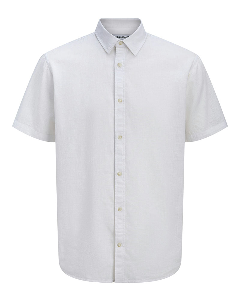 JACK & JONES JJESUMMER LINEN BLEND SHIRT S/S SN - 12289160