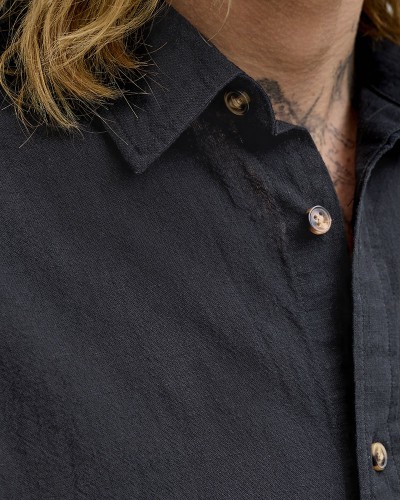 JACK & JONES JJESUMMER LINEN BLEND SHIRT S/S SN - 12289160
