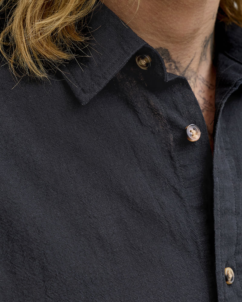 JACK & JONES JJESUMMER LINEN BLEND SHIRT S/S SN - 12289160