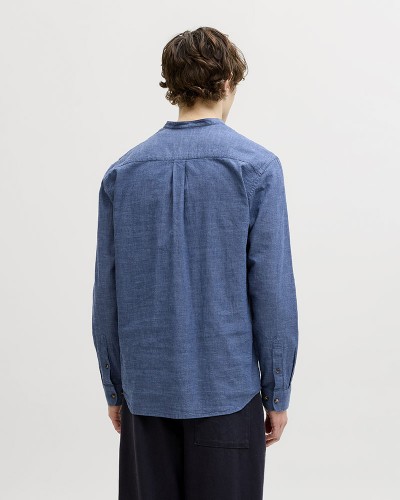 JACK & JONES JJESUMMER LINEN BLEND TUNIC SHIRT L/S SN - 12289190