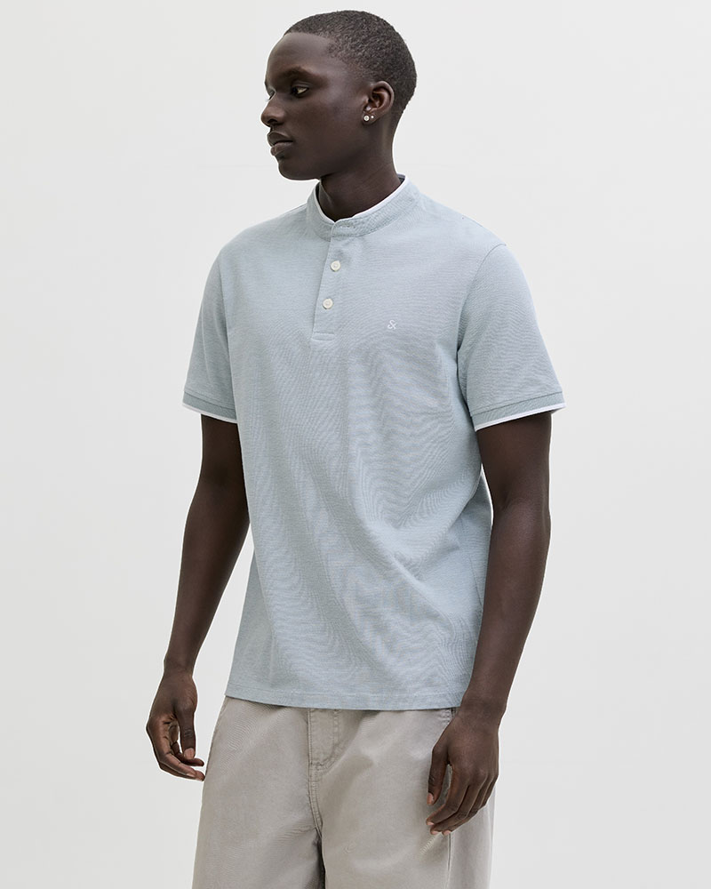 JACK & JONES JJEPAULOS MAO POLO SS NOOS - 12199711