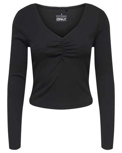 ONLY ONLBETTY L/S SCALLOP V-NECK CC JRS - 15365756