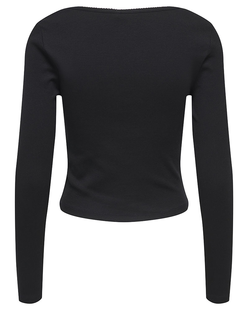 ONLY ONLBETTY L/S SCALLOP V-NECK CC JRS - 15365756