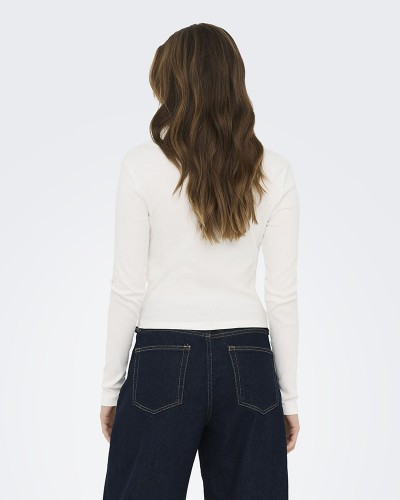 ONLY ONLBETTY L/S SCALLOP V-NECK CC JRS - 15365756