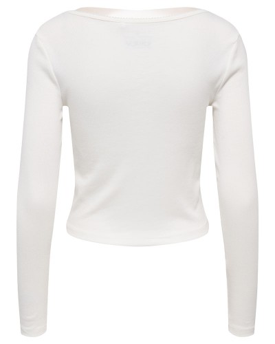 ONLY ONLBETTY L/S SCALLOP V-NECK CC JRS - 15365756
