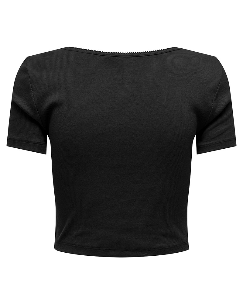 ONLY ONLBETTY S/S SCALLOP V-NECK CC JRS - 15365759