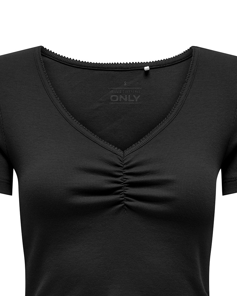 ONLY ONLBETTY S/S SCALLOP V-NECK CC JRS - 15365759