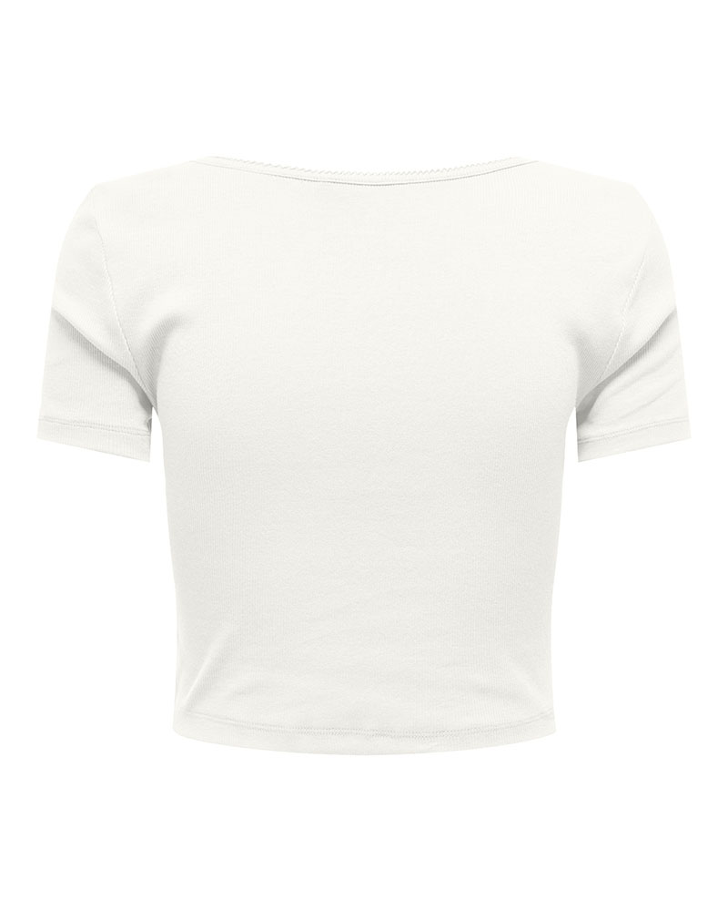 ONLY ONLBETTY S/S SCALLOP V-NECK CC JRS - 15365759