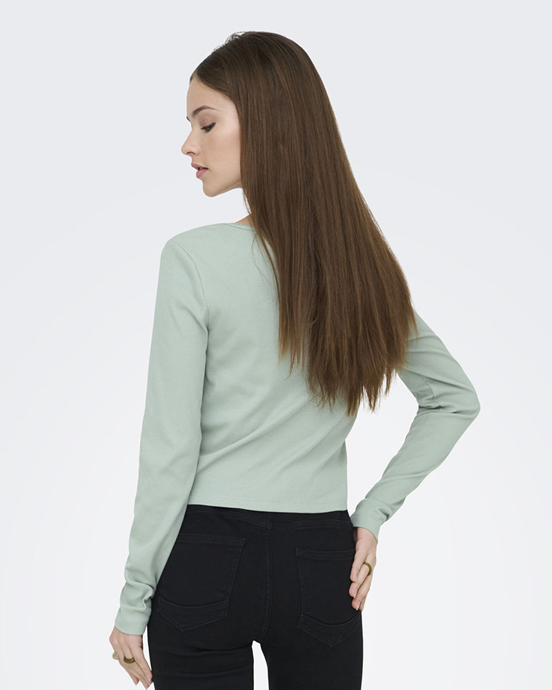 ONLY ONLBETTY L/S SCALLOP V-NECK CC JRS - 15365756
