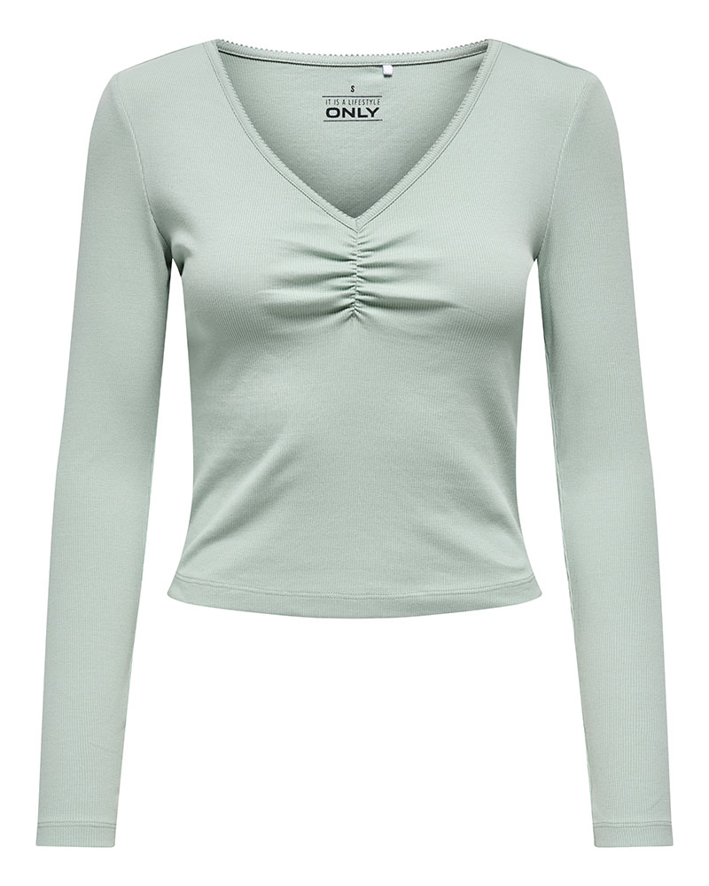 ONLY ONLBETTY L/S SCALLOP V-NECK CC JRS - 15365756