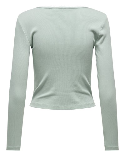 ONLY ONLBETTY L/S SCALLOP V-NECK CC JRS - 15365756