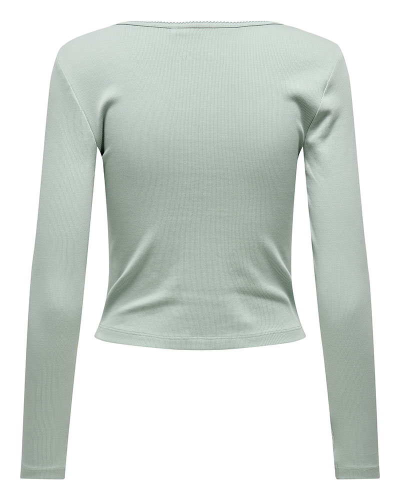 ONLY ONLBETTY L/S SCALLOP V-NECK CC JRS - 15365756