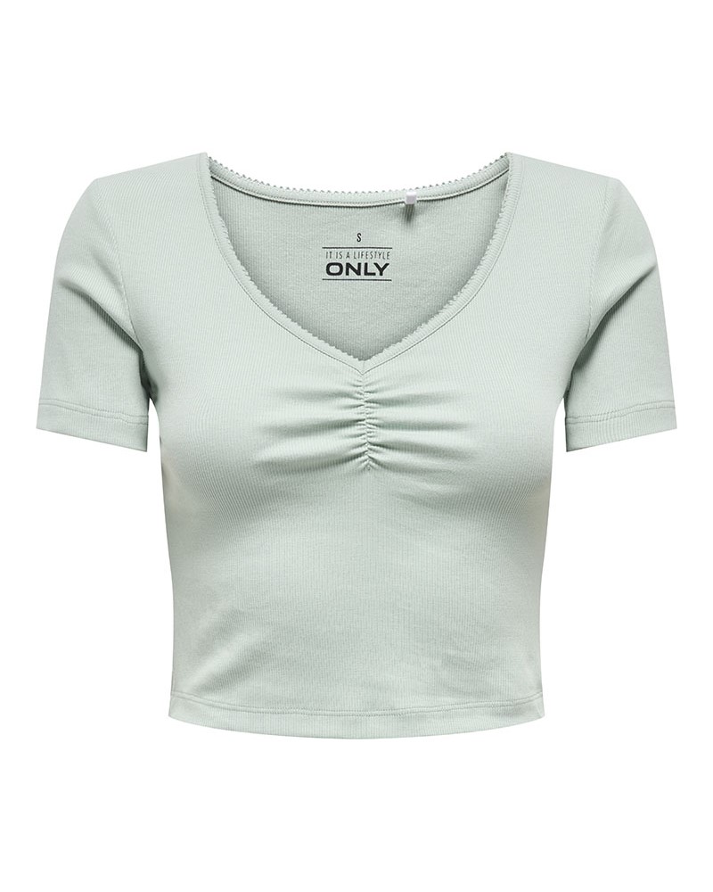 ONLY ONLBETTY S/S SCALLOP V-NECK CC JRS - 15365759