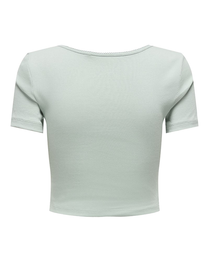 ONLY ONLBETTY S/S SCALLOP V-NECK CC JRS - 15365759