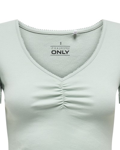 ONLY ONLBETTY S/S SCALLOP V-NECK CC JRS - 15365759