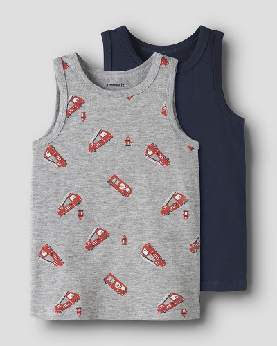 NAME IT NMMTANK TOP 2P GREY FIRETRUCK NOOS - 13252612