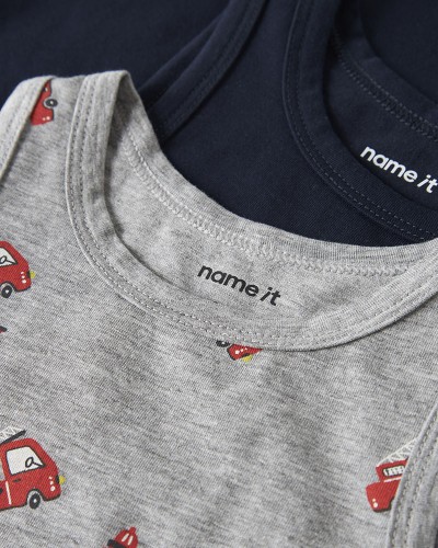 NAME IT NMMTANK TOP 2P GREY FIRETRUCK NOOS - 13252612